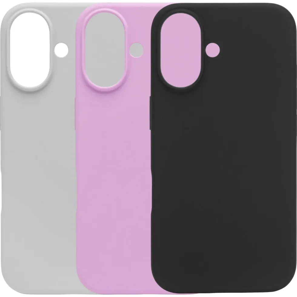 Linocell Rubber case for iPhone 16 Grå