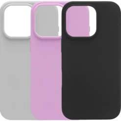 Linocell Rubber case for iPhone 16 Pro Svart