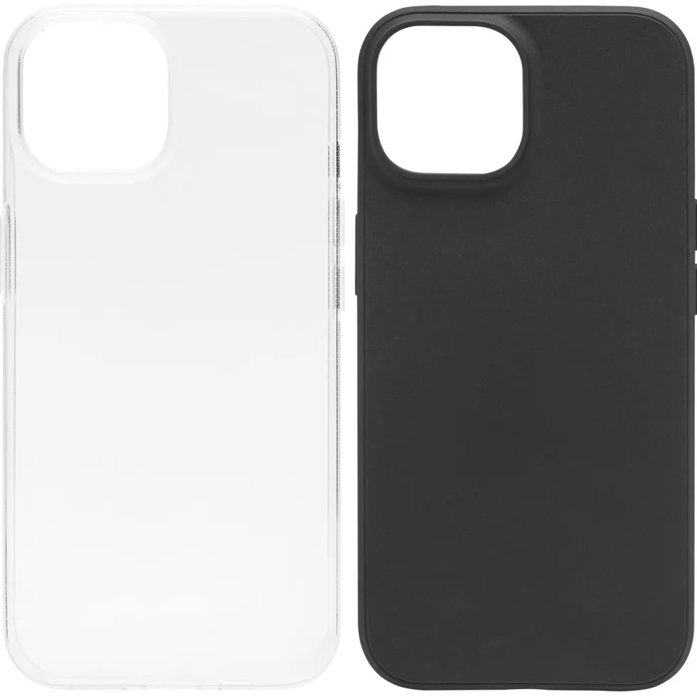 Linocell Second skin for iPhone 15 Svart