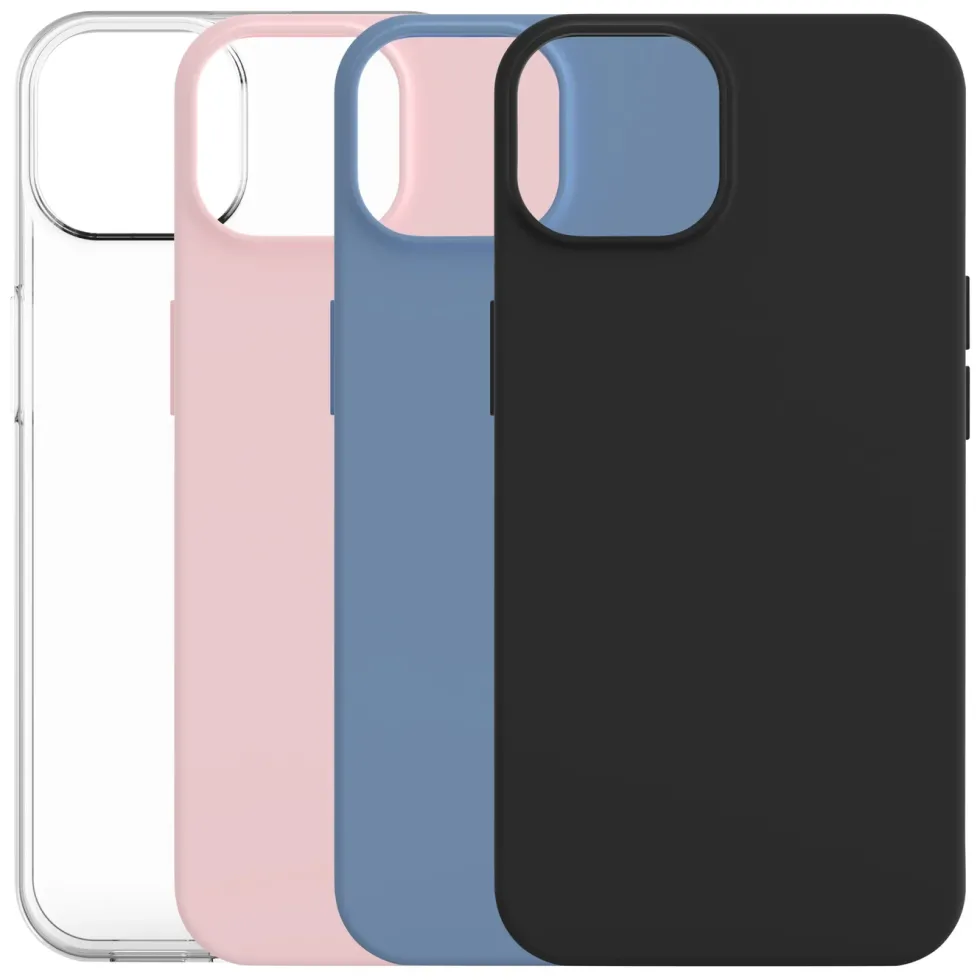 Linocell Second skin for iPhone 13, 14, 16e og 17e Svart