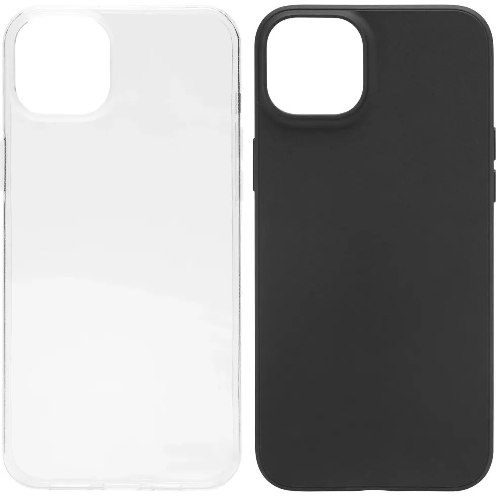 Linocell Second skin for iPhone 15 Plus Svart