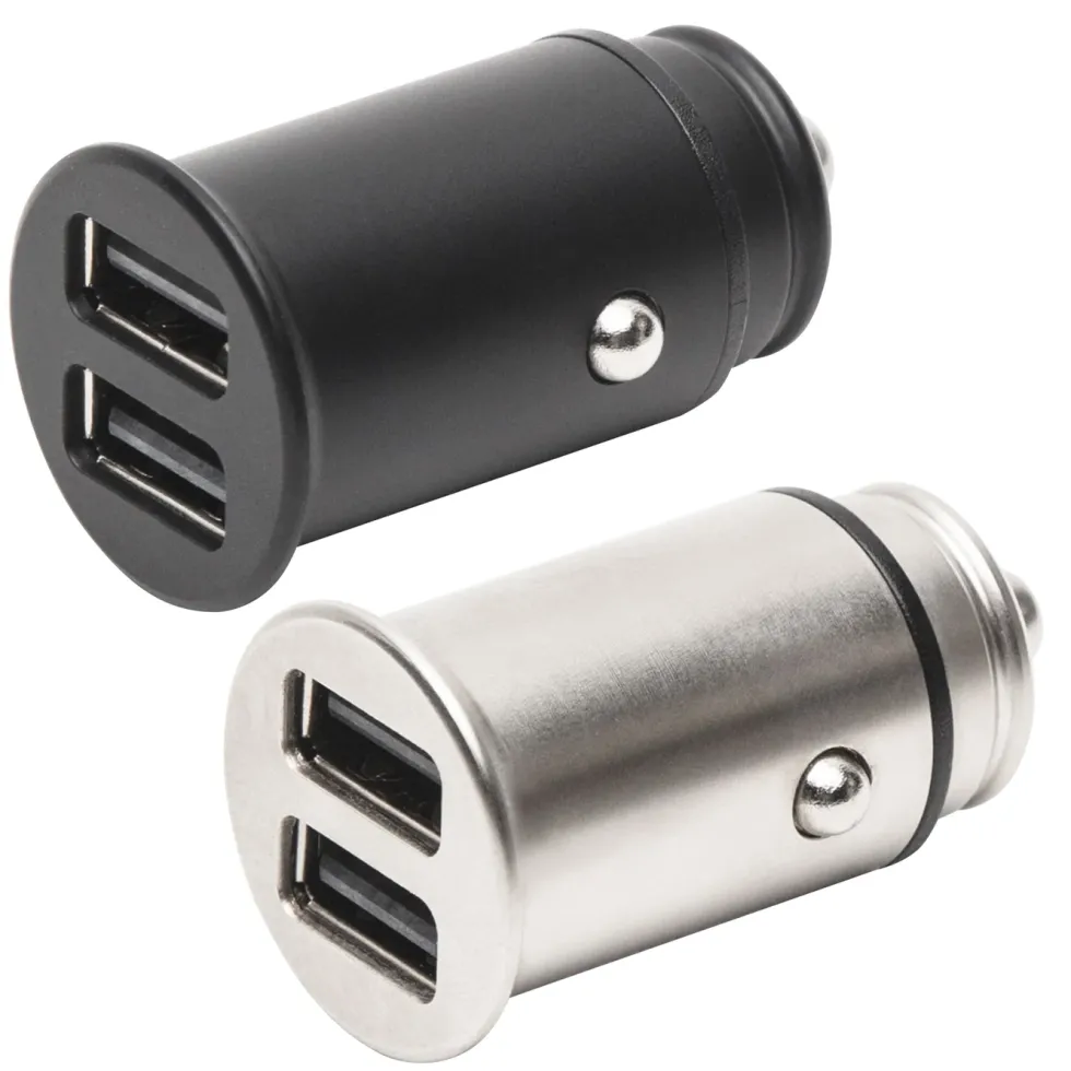 Linocell USB-billader med to USB-porter 4,8 A Svart
