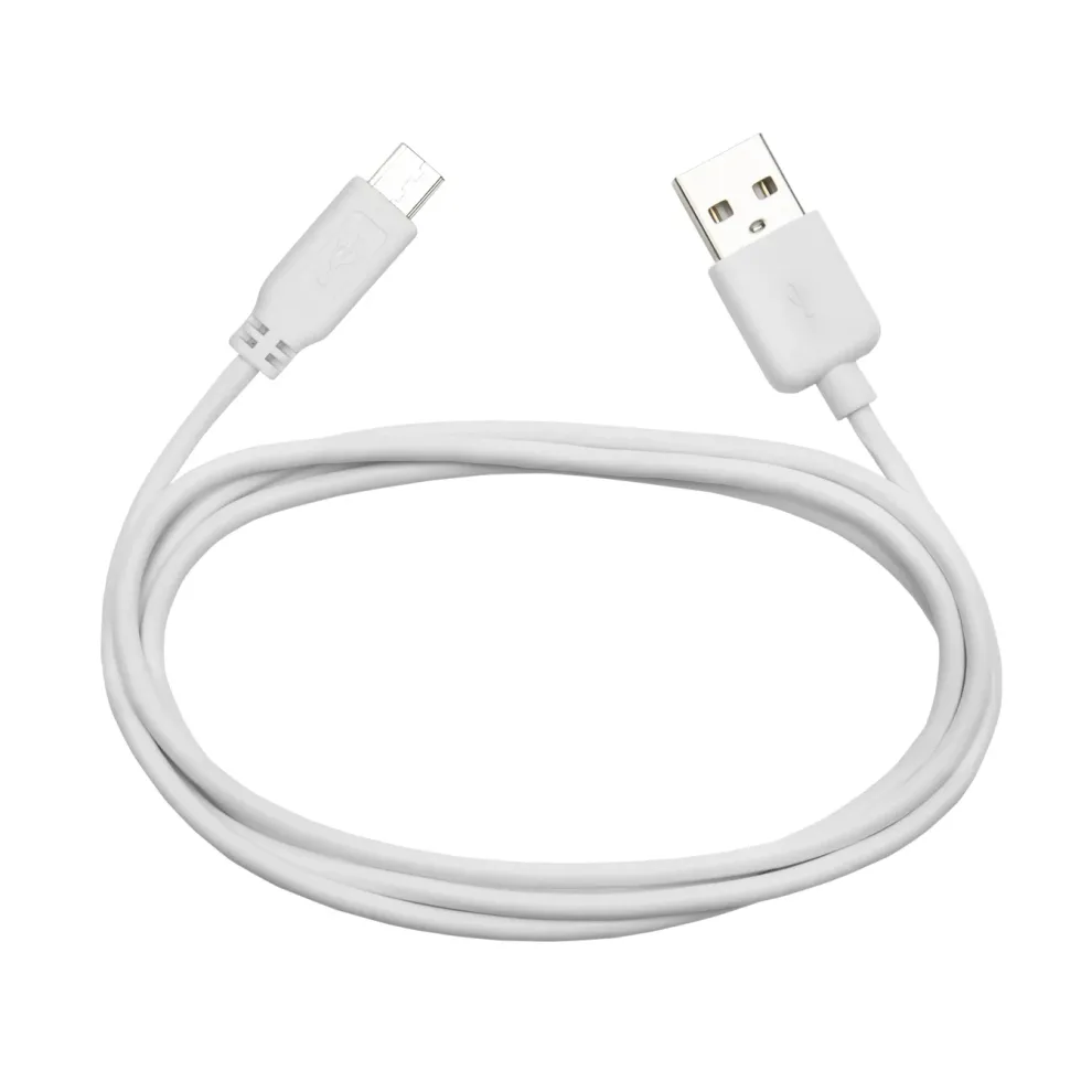 Linocell USB-lader med Micro-USB-kabel 2,4 A Hvit