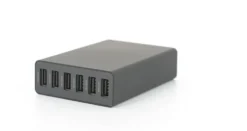 Linocell USB-ladestasjon med 6 porter Hvit