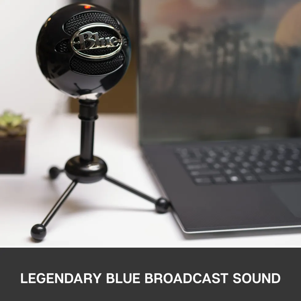 Logitech C Blue Snowball USB-stereomikrofon Svart