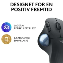 Logitech Ergo M575 Trådløs datamus Svart