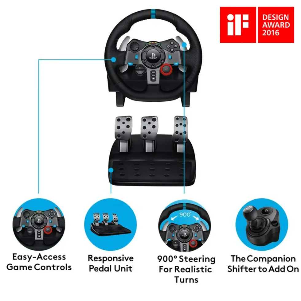 Logitech G 29 Driving Force Ratt til Playstation og PC