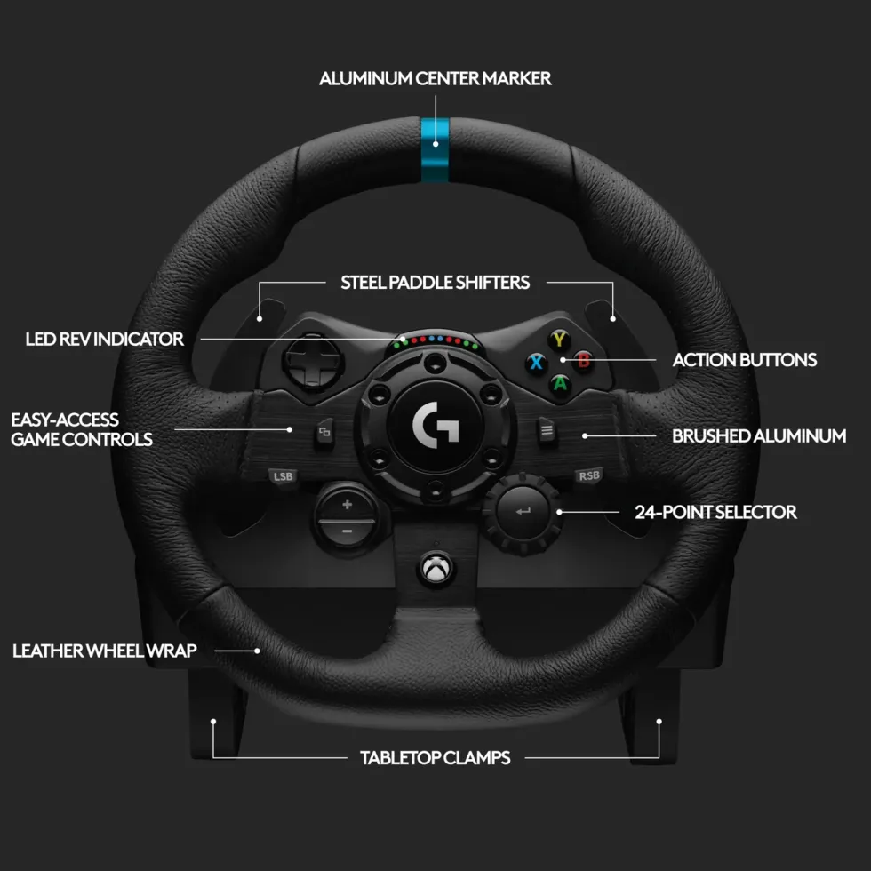 Logitech G 923 Driving Force Ratt til Xbox og PC
