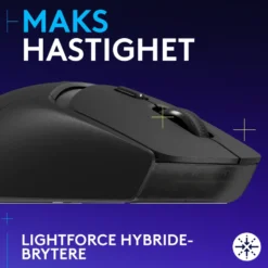Logitech G G309 Lightspeed Trådløs datamus Svart