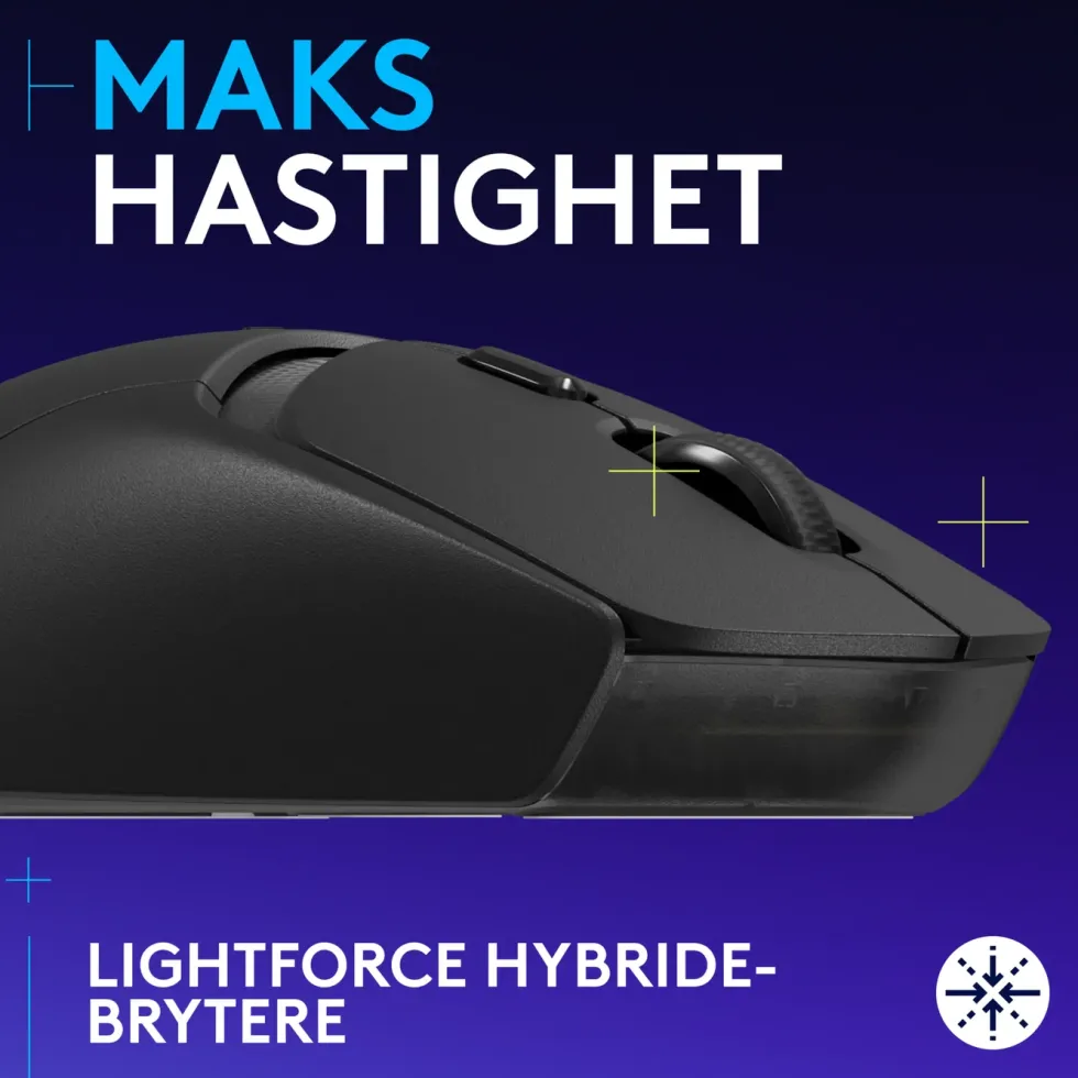 Logitech G G309 Lightspeed Trådløs datamus Svart