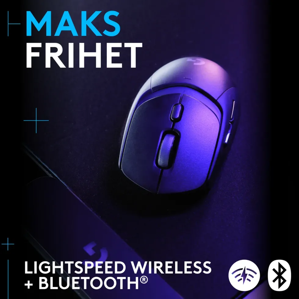 Logitech G G309 Lightspeed Trådløs datamus Svart