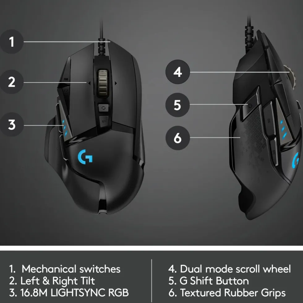 Logitech G 502 Hero Profesjonell gamingmus