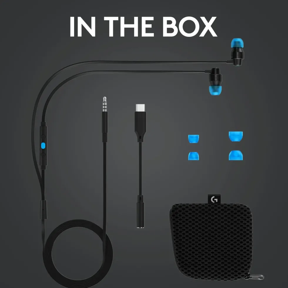 Logitech G 333 In-ear-gaminghodetelefoner Svart