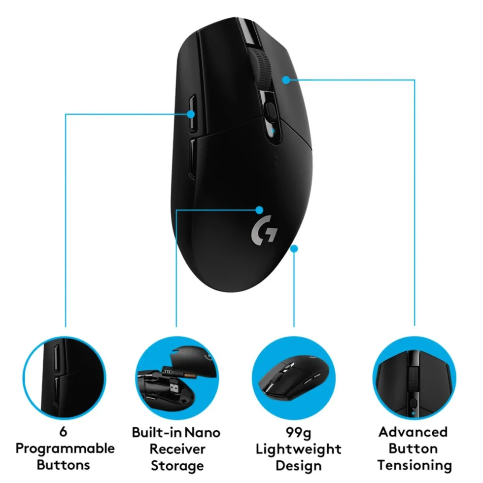 Logitech G 305 Lightspeed Trådløs gamingmus