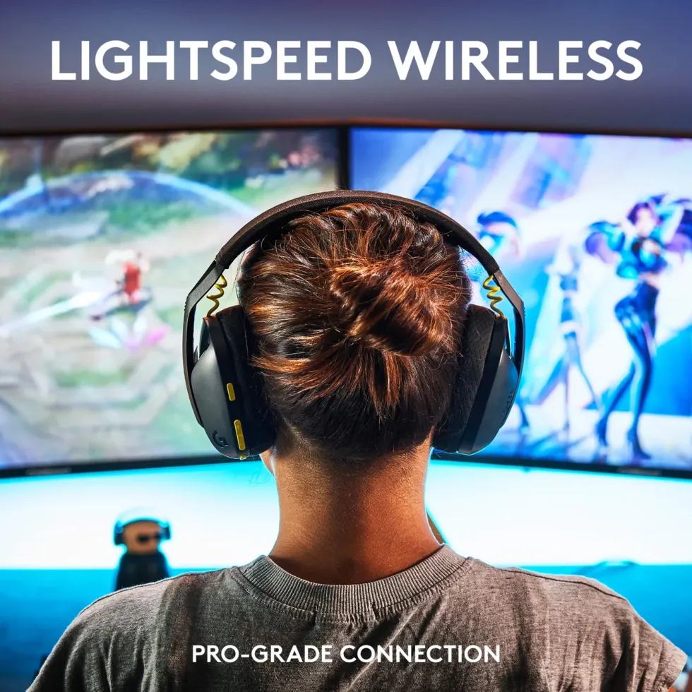 Logitech G 435 Lightspeed Trådløst gamingheadset Svart & Neongul