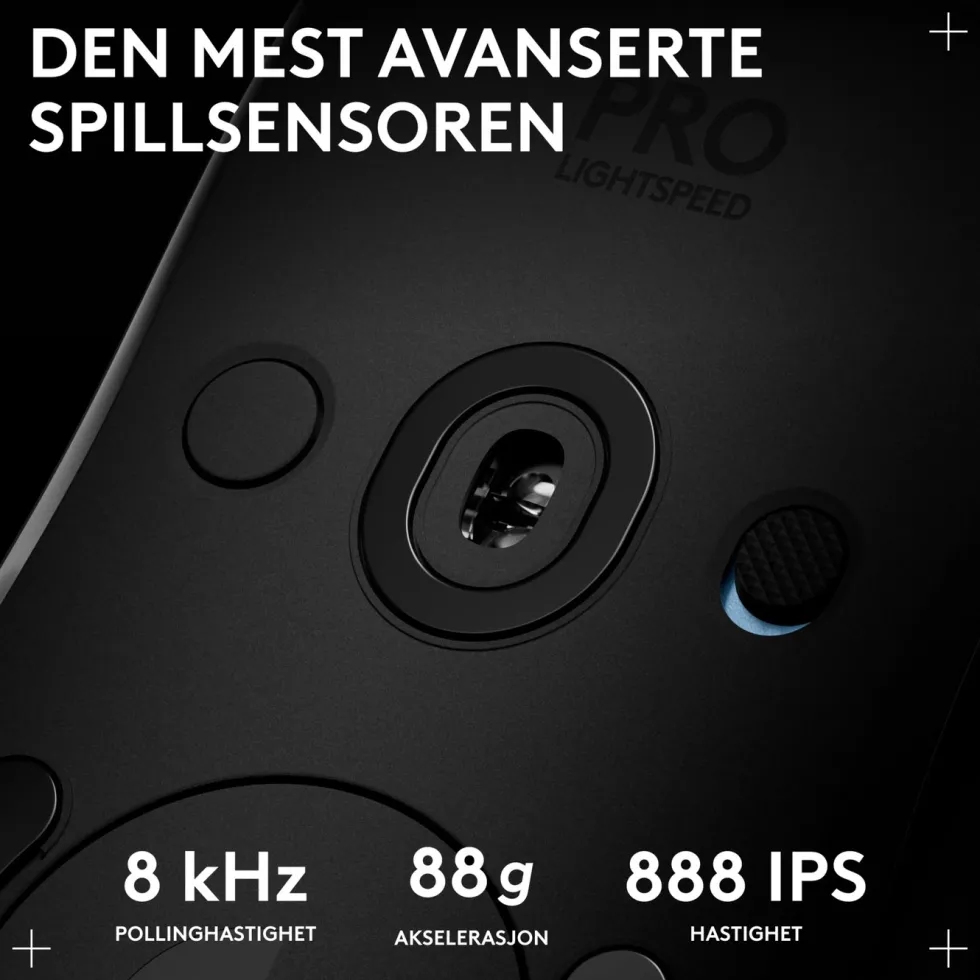 Logitech G Pro 2 Trådløs gamingmus for proffer Svart