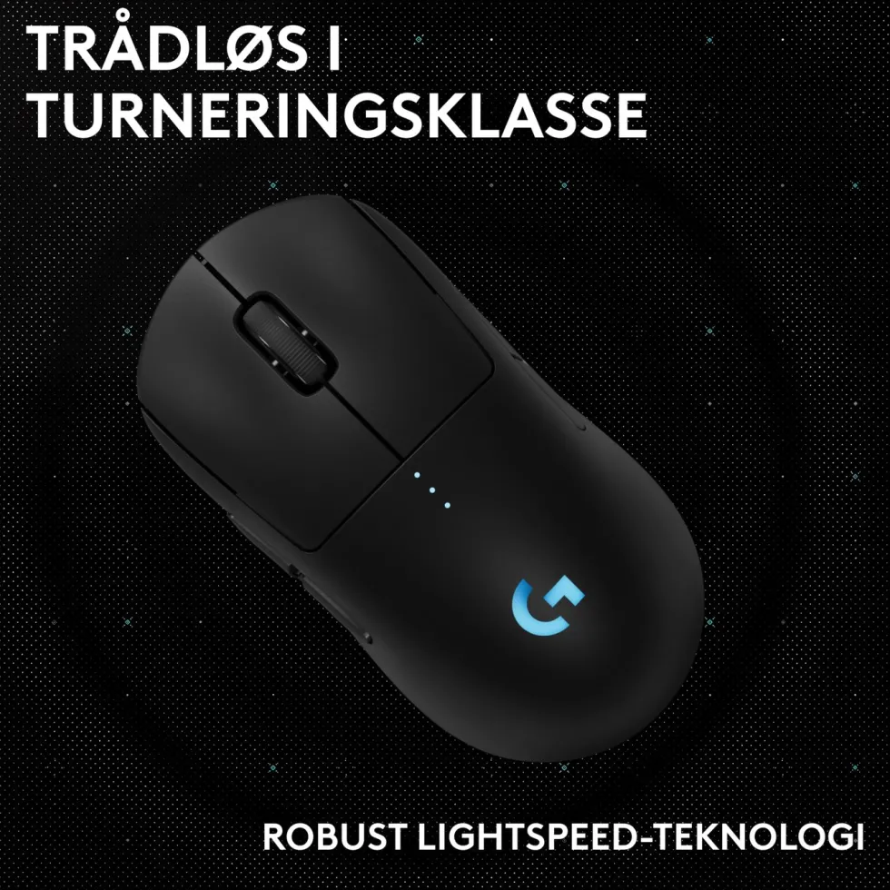 Logitech G Pro 2 Trådløs gamingmus for proffer Svart