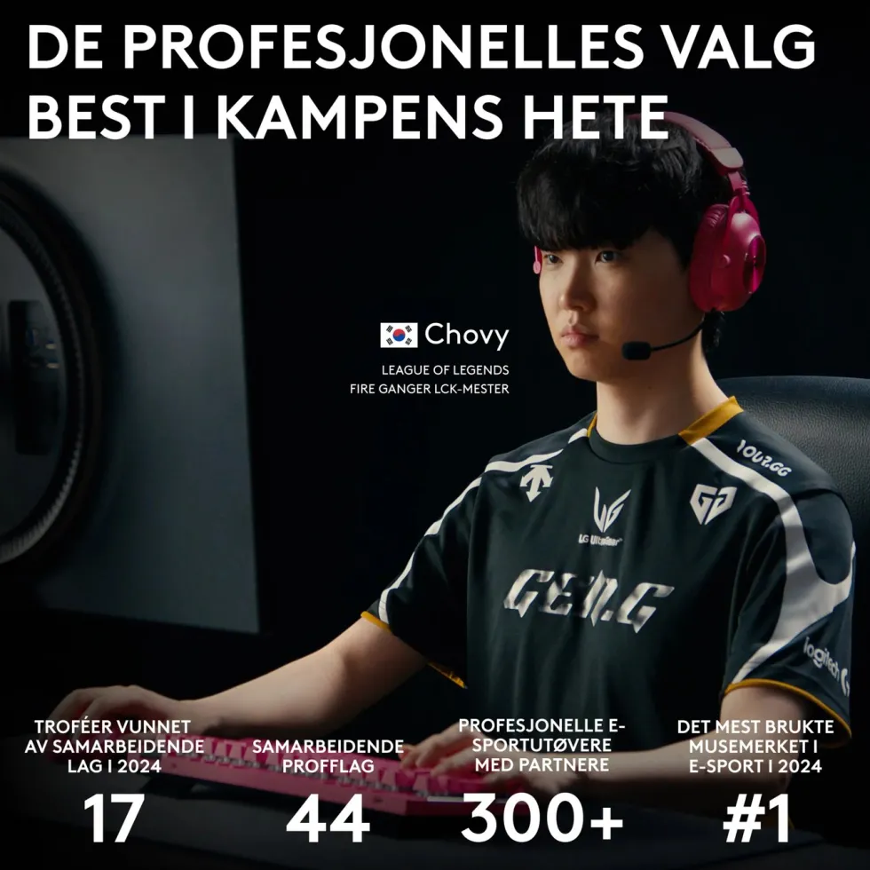 Logitech G Pro 2 Trådløs gamingmus for proffer Svart