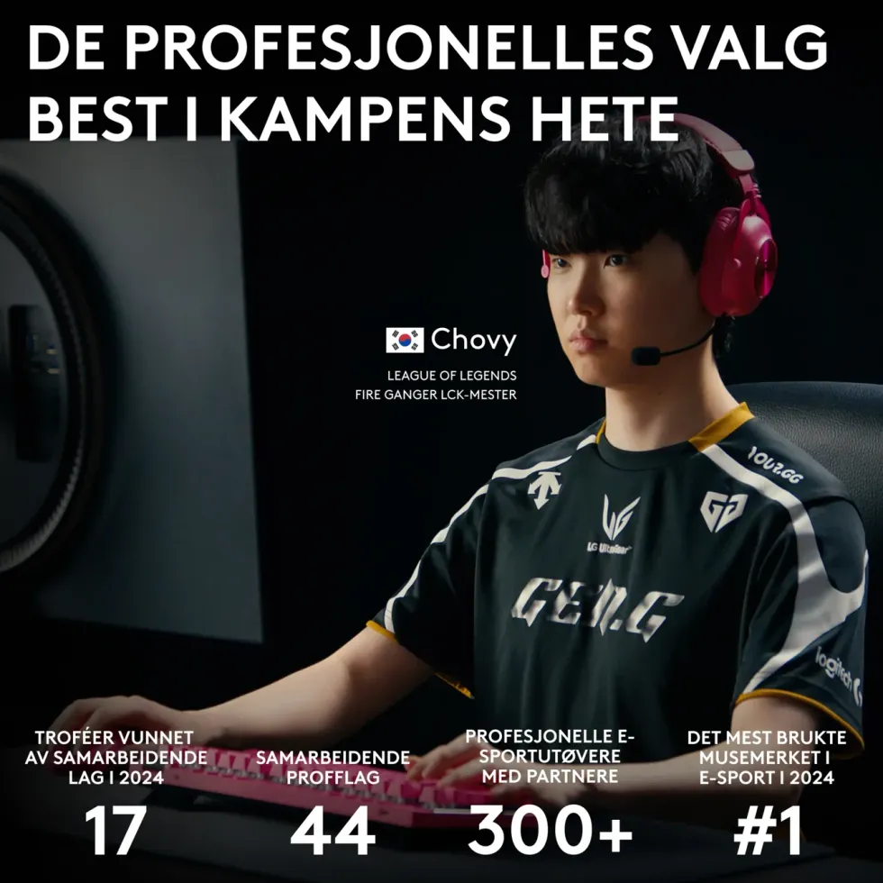 Logitech G Pro 2 Trådløs gamingmus for proffer Hvit