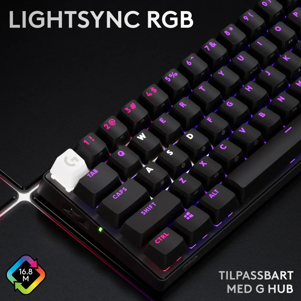 Logitech G PRO X 60 Lightspeed Trådløst gamingtastatur Linear Black