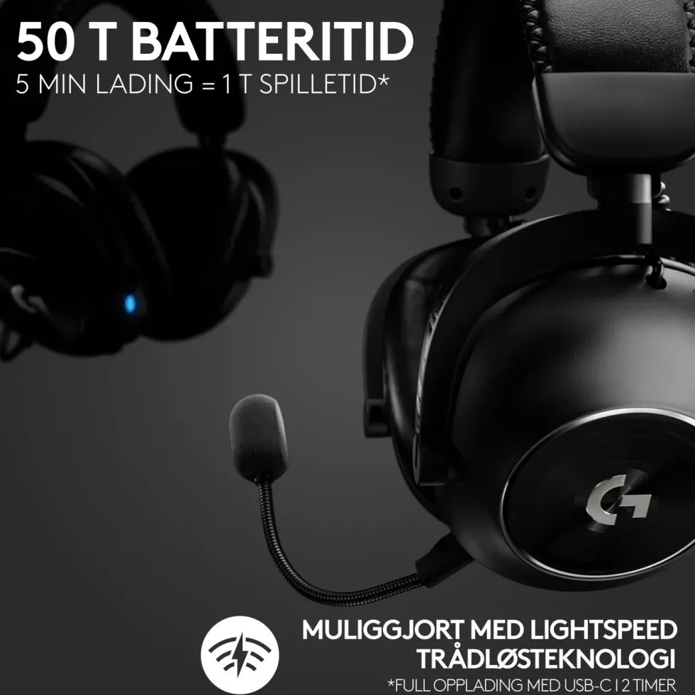 Logitech G Pro X2 Lightspeed Trådløst headset
