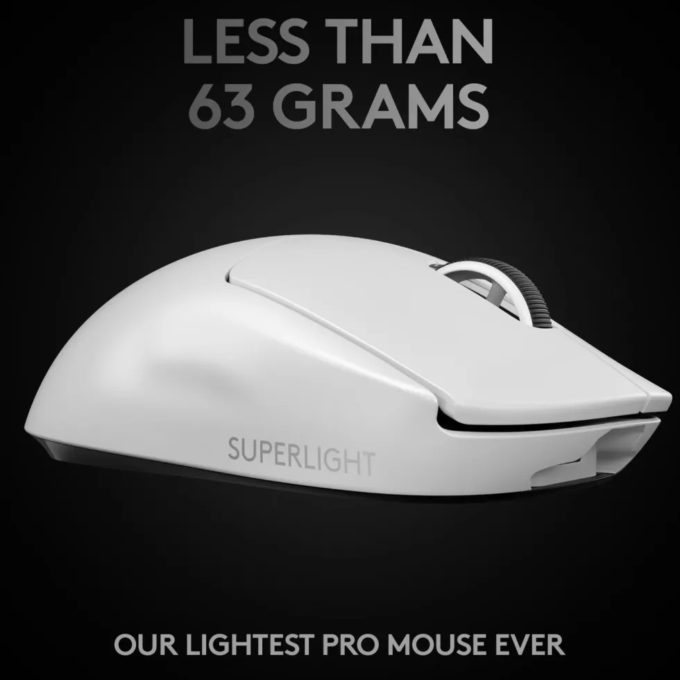 Logitech G Pro X Superlight Trådløs gamingmus Hvit