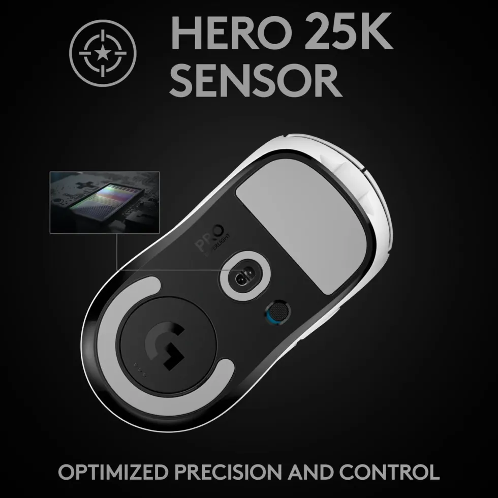 Logitech G Pro X Superlight Trådløs gamingmus Hvit