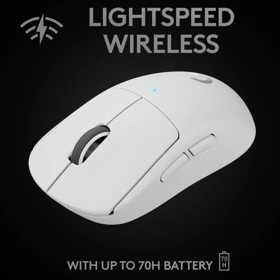 Logitech G Pro X Superlight Trådløs gamingmus Hvit