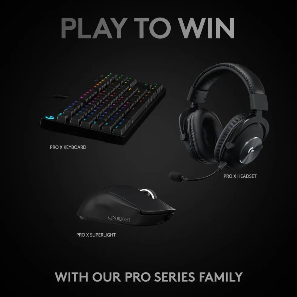 Logitech G Pro X Superlight Trådløs gamingmus Svart