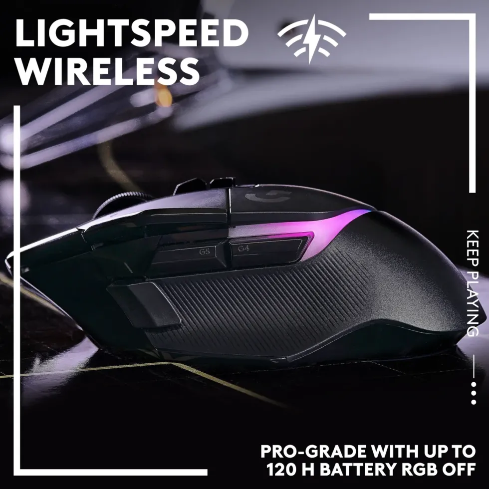 Logitech G 502 X Plus Trådløs gamingmus Svart