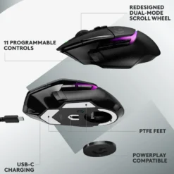 Logitech G 502 X Plus Trådløs gamingmus Svart