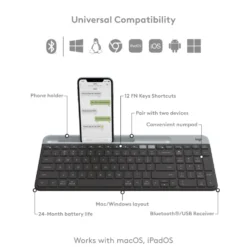 Logitech K580 Slim Trådløst tastatur