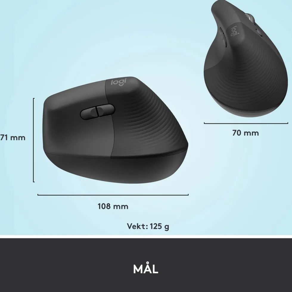 Logitech Lift Vertikal datamus Graphite