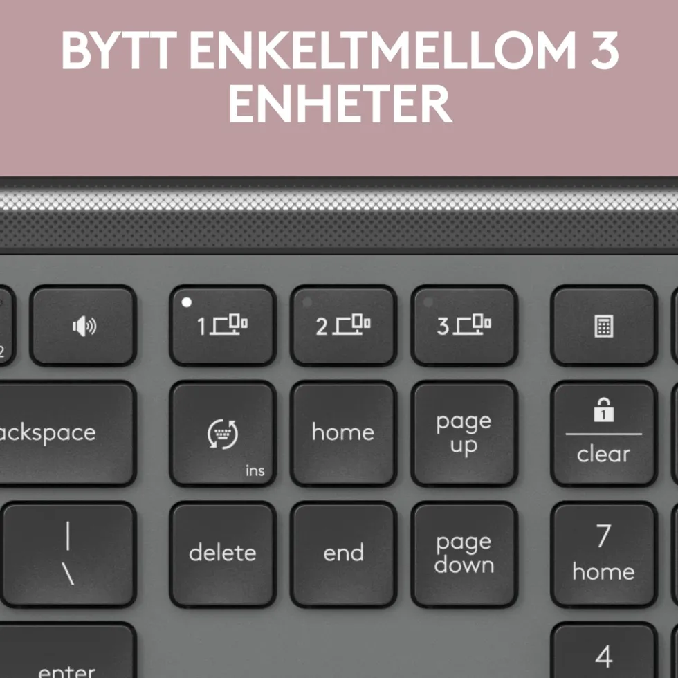 Logitech MK950 Signature Slim Trådløst tastatur og mus