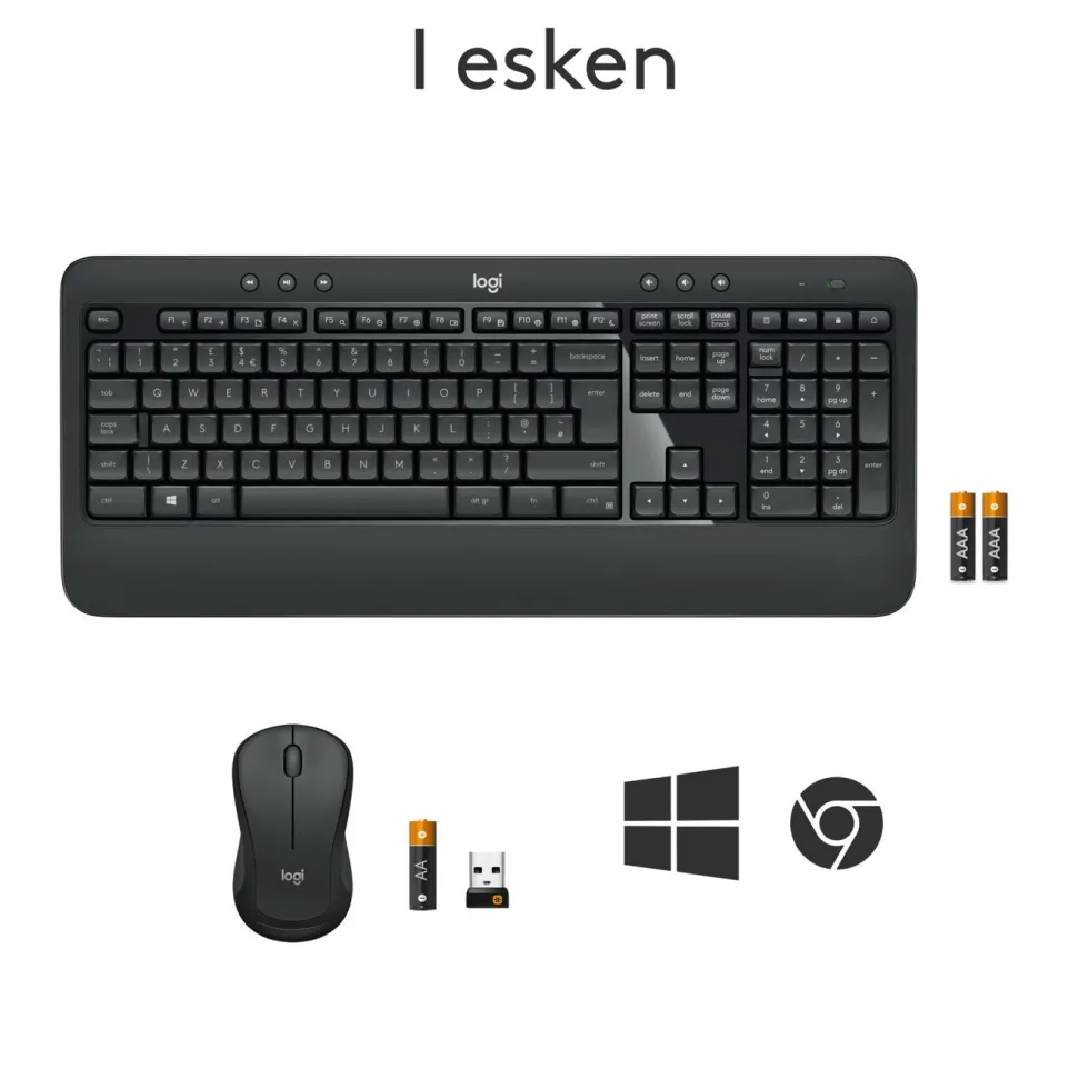 Logitech MK540 Trådløst tastatur og mus