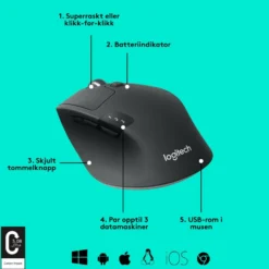 Logitech M720 Trådløs datamus