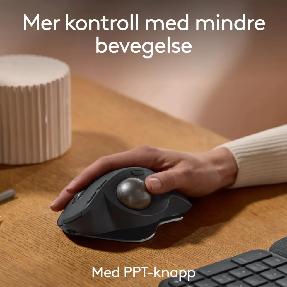 Logitech MX Ergo S Ergonomisk mus med styrekule