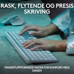 Logitech MX Keys S Trådløst tastatur Pale Grey