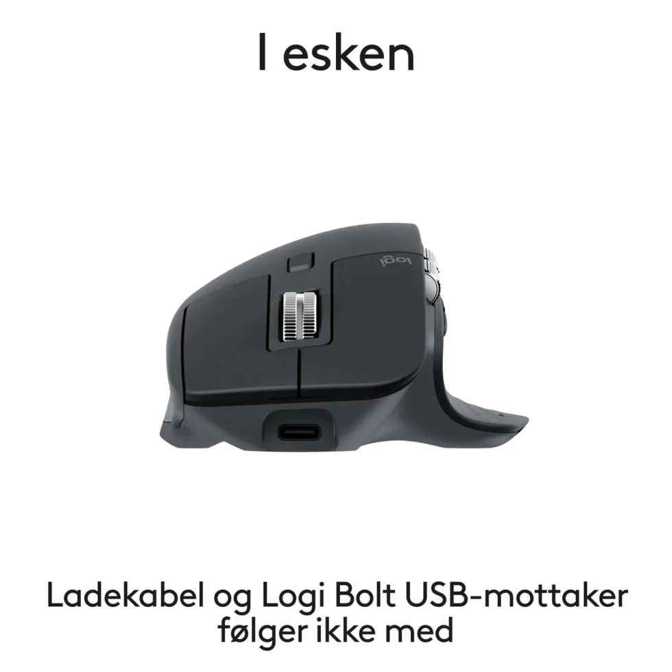 Logitech Mx Master 3s Trådløs datamus Grafitt, Bluetooth-utgave