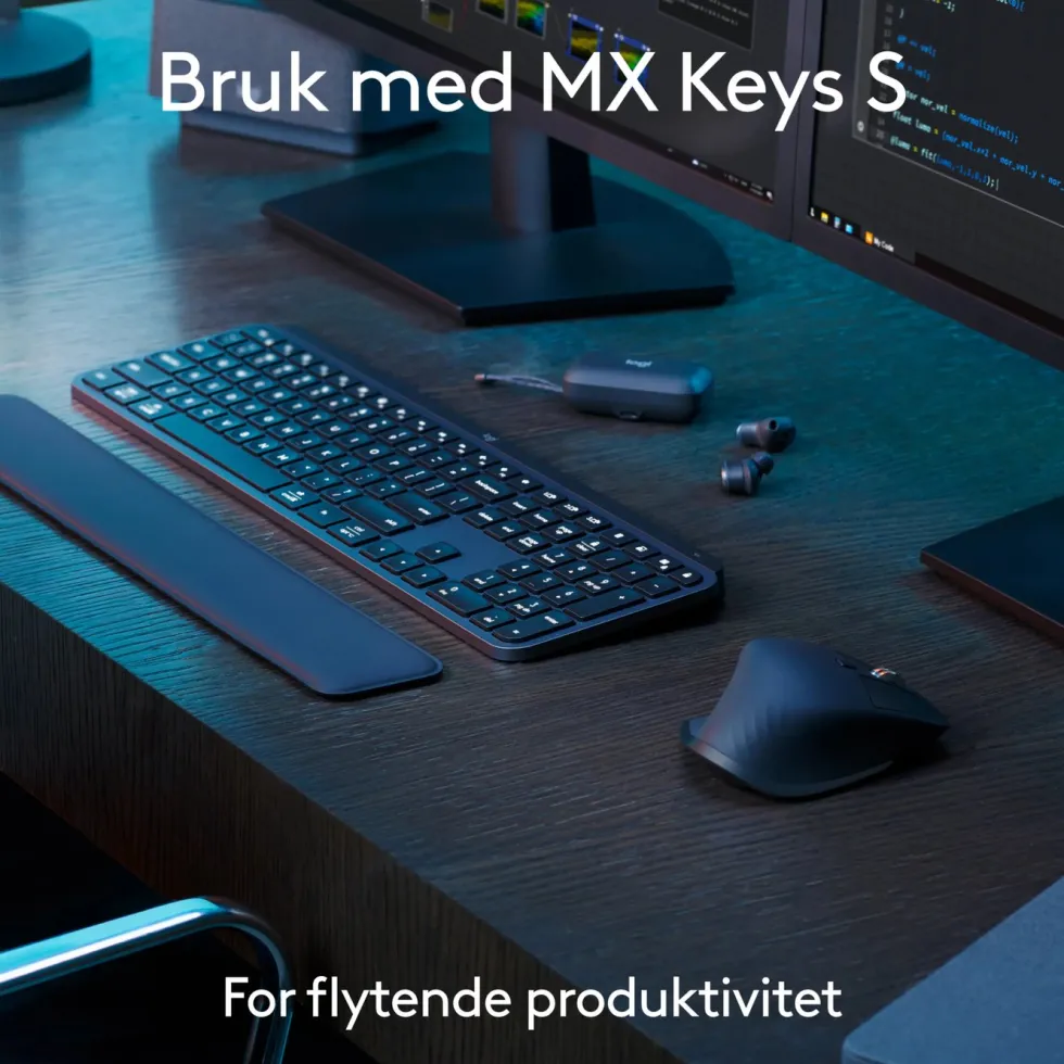 Logitech Mx Master 3s Trådløs datamus Grafitt, Bluetooth-utgave