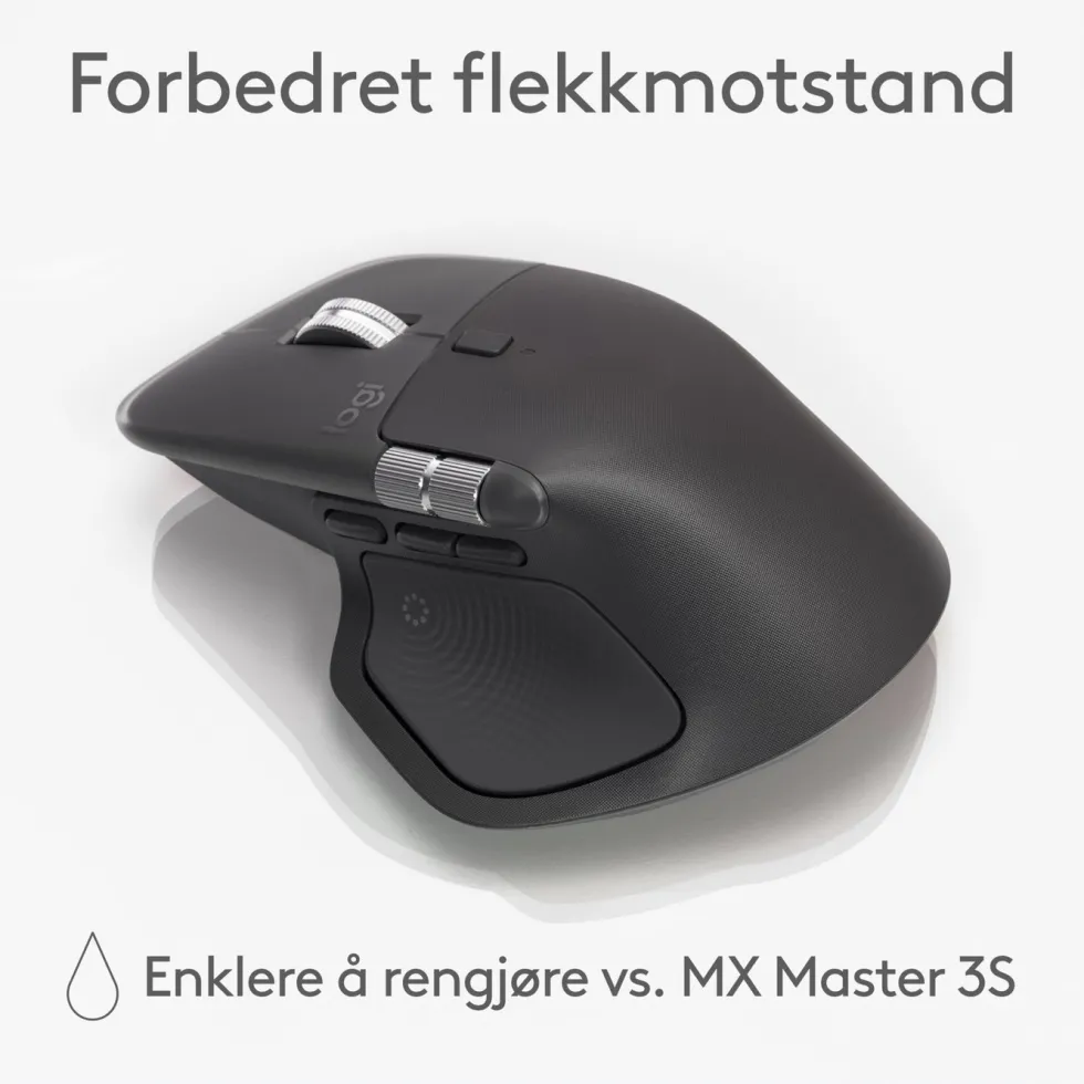 Logitech MX Master 4 Trådløs ergonomisk mus Graphite