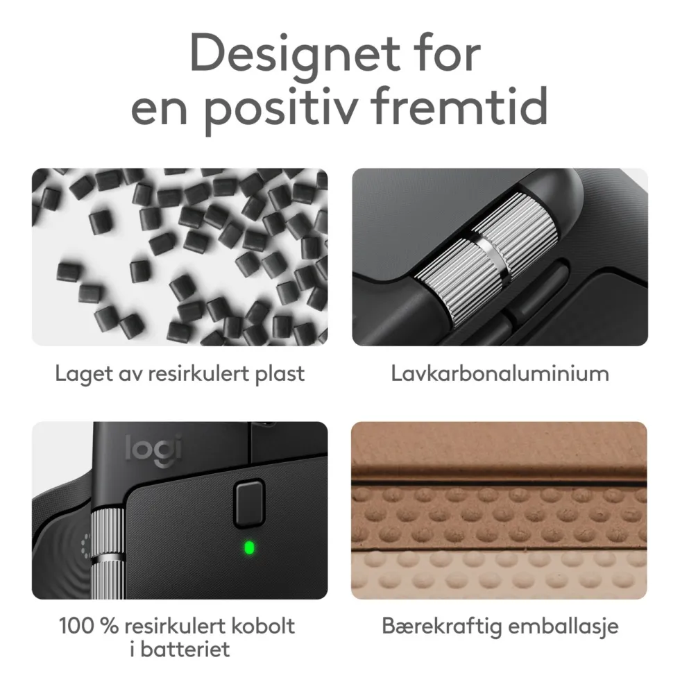 Logitech MX Master 4 Trådløs ergonomisk mus Graphite