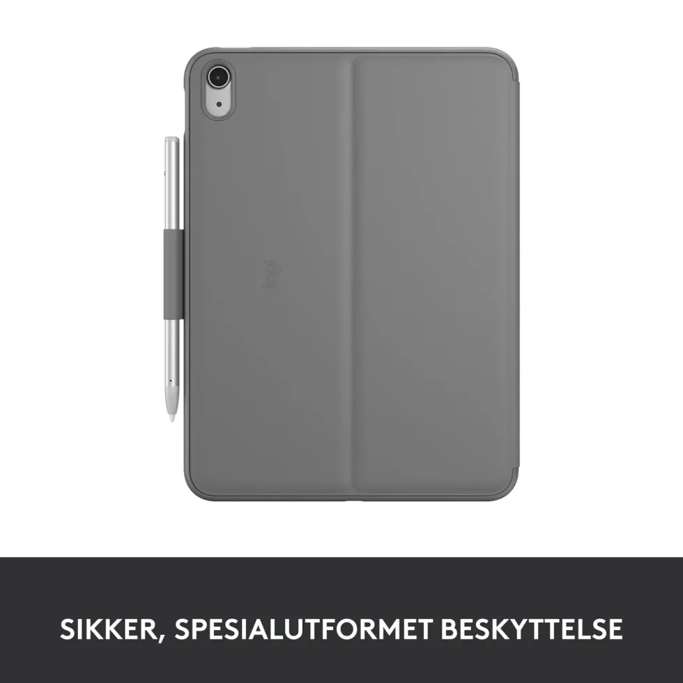 Logitech Slim Folio Tastaturetui for iPad (10. gen) og iPad (A16)