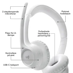 Logitech Zone 300 Trådløst headset Off-white