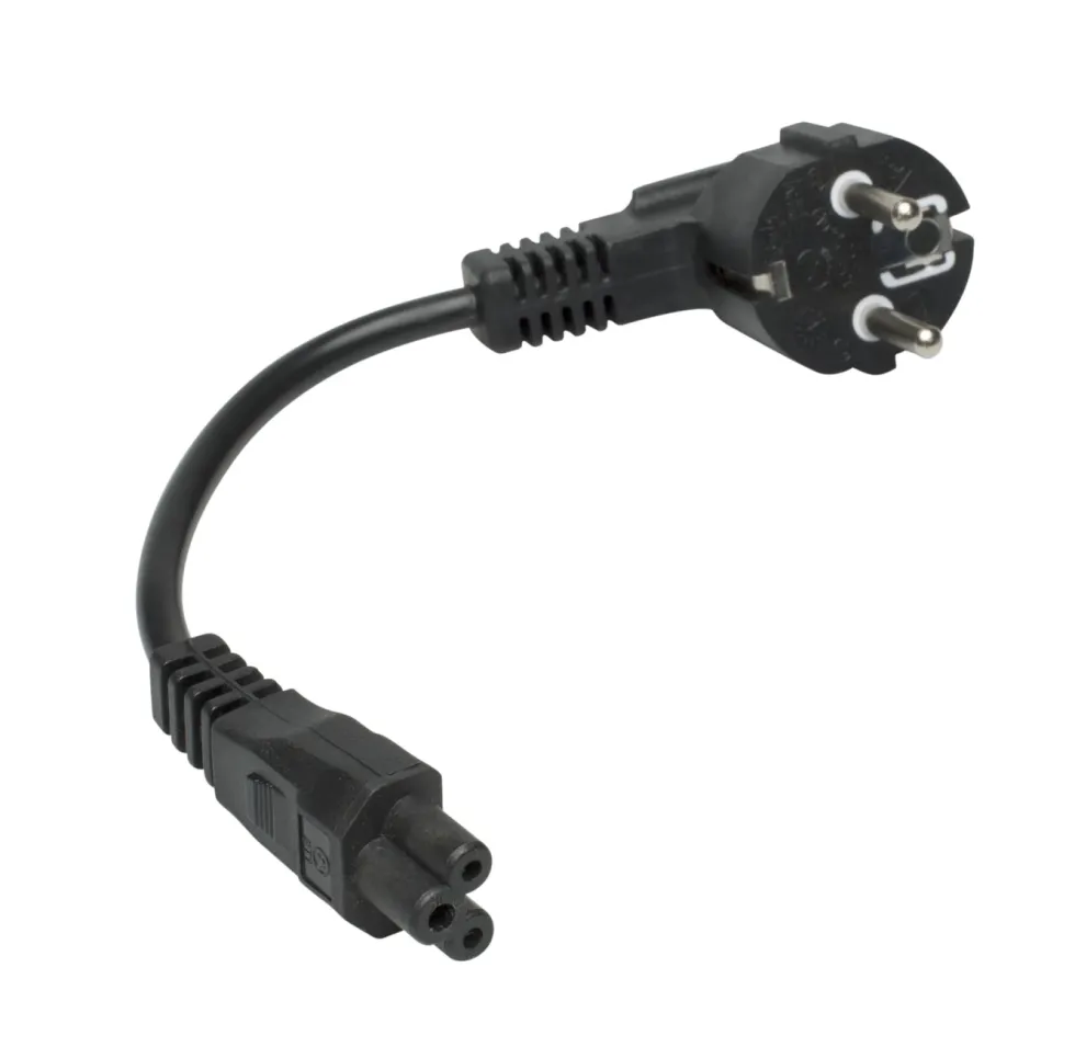 Luxorparts Apparatkabel C5 svart 0,2 m