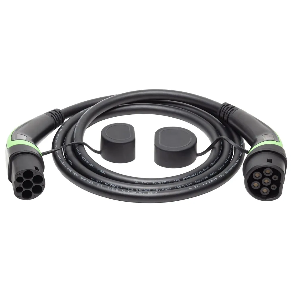 Luxorparts BEV Type 2 Ladekabel for elbil 22 kW 3-faset 2,5 m
