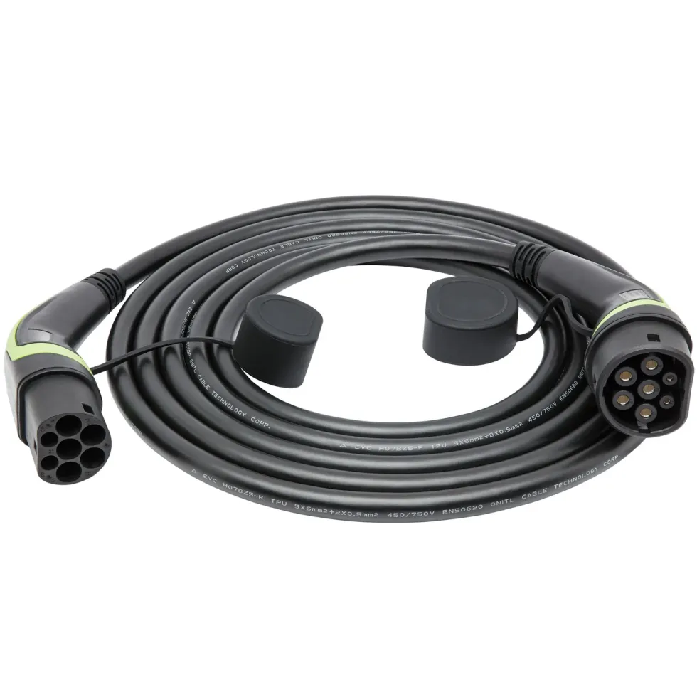 Luxorparts BEV Type 2 Ladekabel for elbil 22 kW 3-faset 8 m