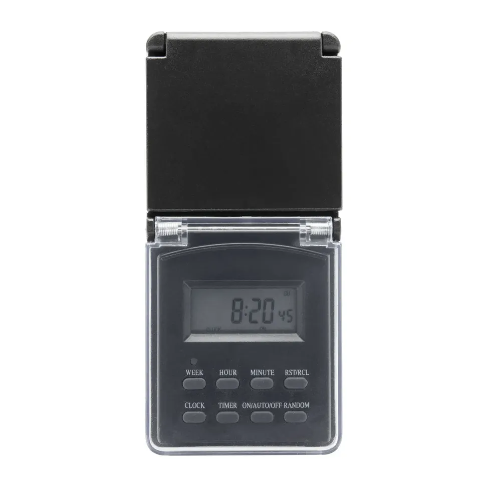Luxorparts Digital timer 7 døgn for utendørsbruk