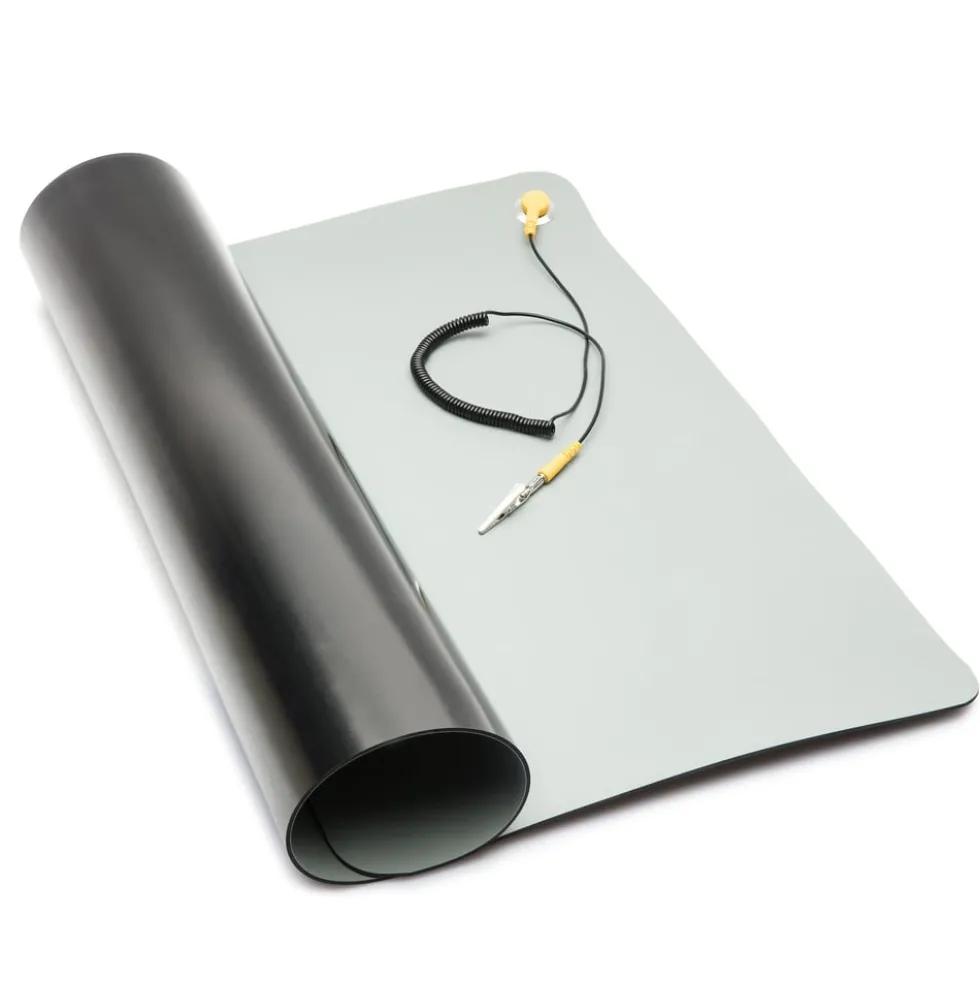 Luxorparts ESD-benkmatte med jordingsklemme - 50x60 cm