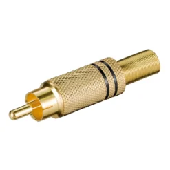 Luxorparts Gullbelagt RCA-kontakt, hann Svart